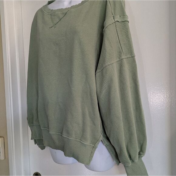 American Eagle Oversized Big Hug Reverse Fleece Sweatshirt Size XS runs BIG - Picture 3 of 5